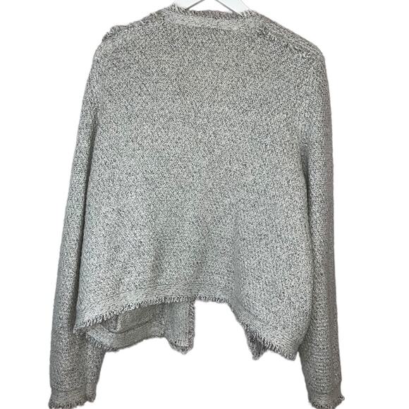 INC International Concepts Silver Metallic Knitted Tweed Sweater Jacket Large - Picture 5 of 9